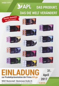 Plakat "Einladung zur Produktpräsentation"